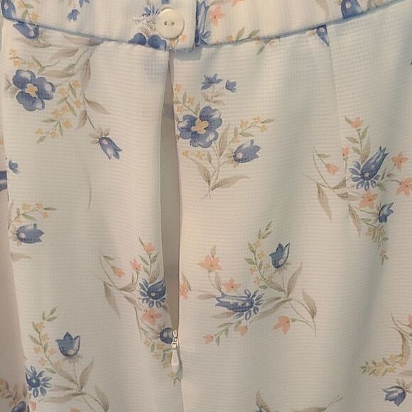 Size 10 Penleton Maxi Skirt Cream Colored With Floral Print - Picture 3 of 4